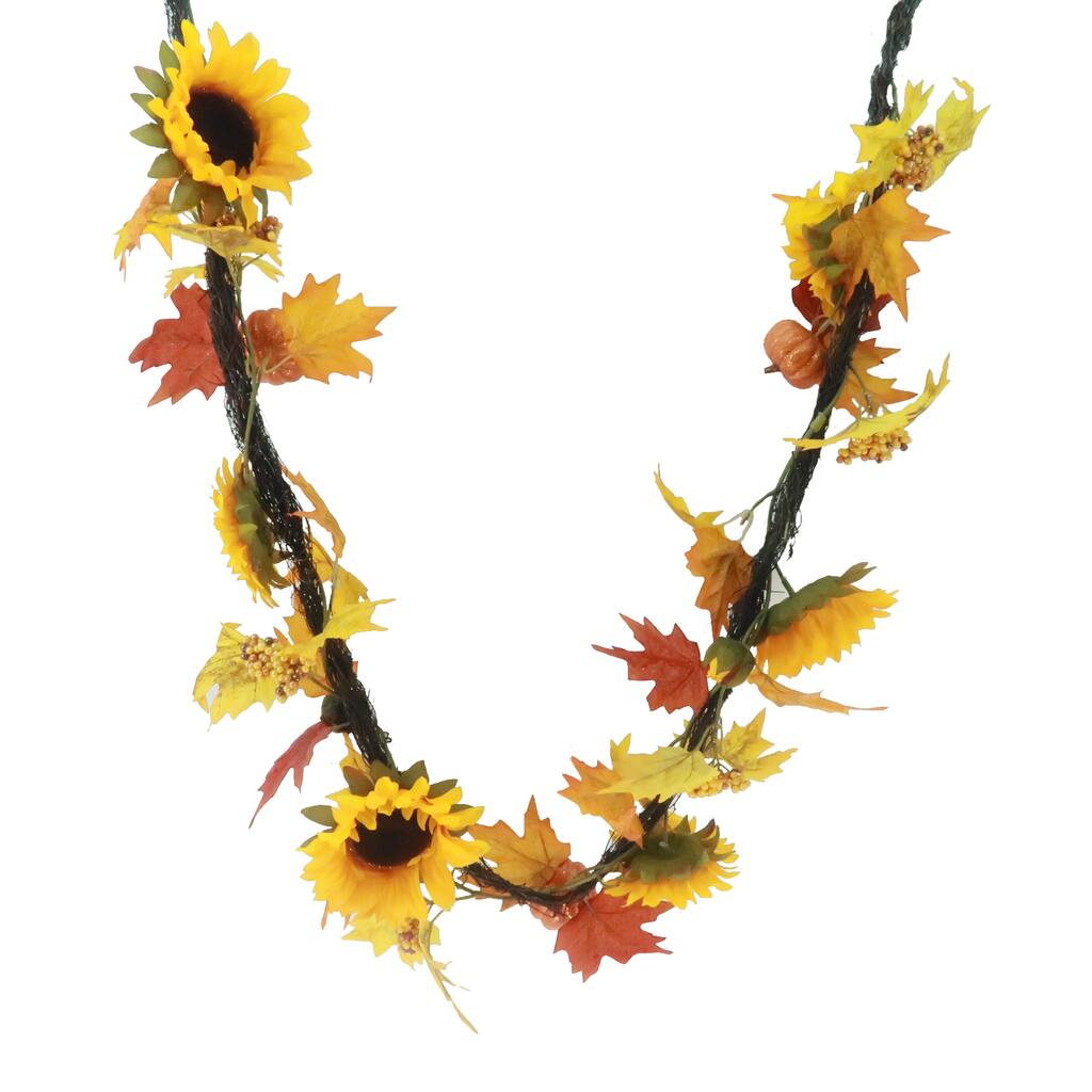 6ft Sunflower Maple Leaf Garland By Ashland Michaels